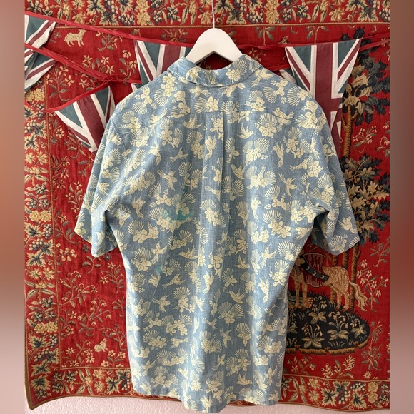 Reyn Spooner Detrich Varez Collection Birds 🐦 Blue 3/4 Button - Picture 3 of 4